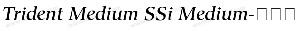 Trident Medium SSi Medium字体转换